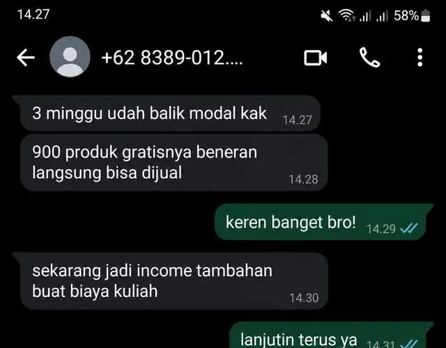 Bukti WhatsApp